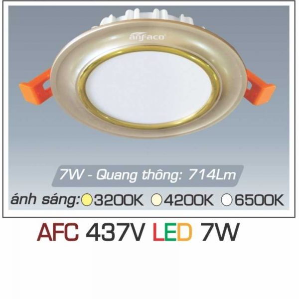 Đèn âm trần downlight Anfaco AFC 437V 7W 1C
