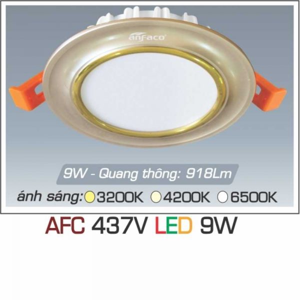 Đèn âm trần downlight Anfaco AFC 437V 9W 1C