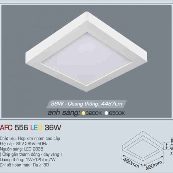 Đèn ốp trần cao cấp Anfaco AFC 556 36W