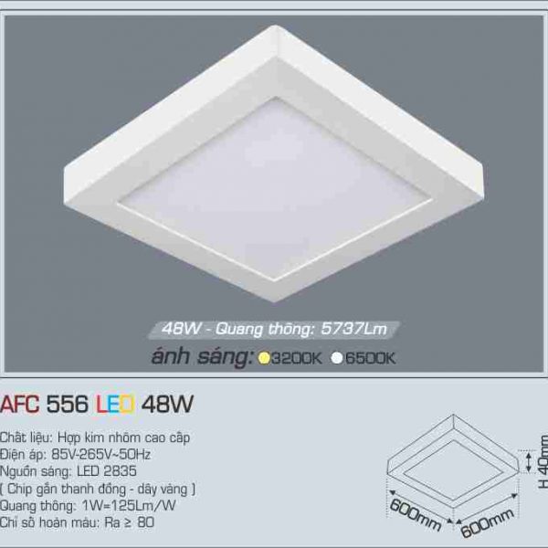 Đèn ốp trần cao cấp Anfaco AFC 556 48W