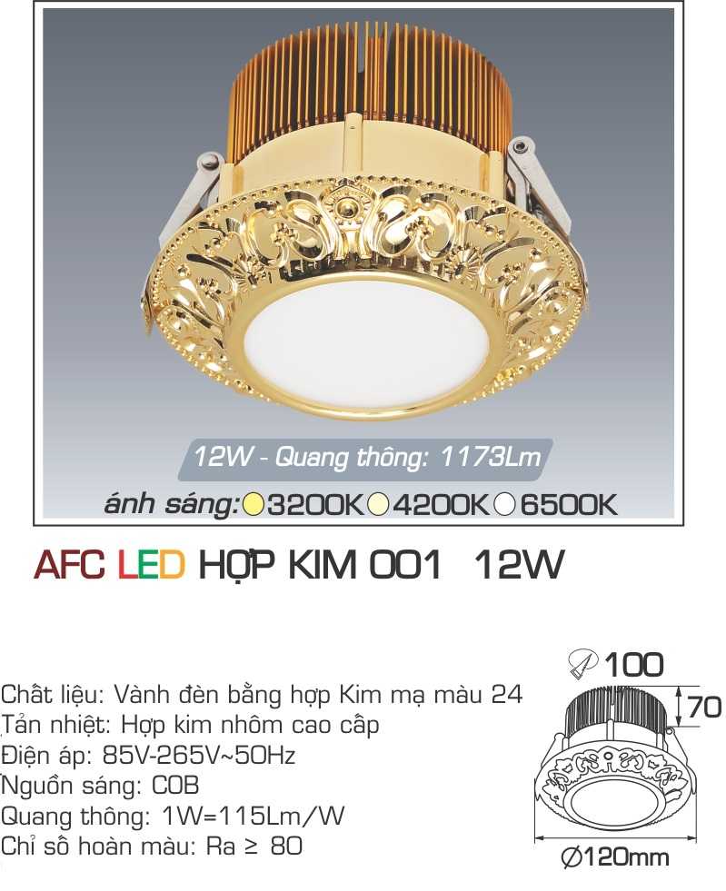 ĐÈN LED HỢP KIM 001 12W