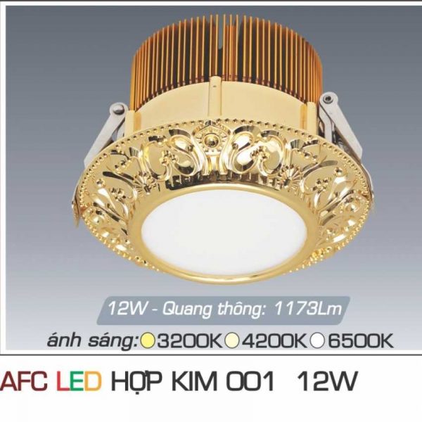 Đèn âm trần trang trí Anfaco AFC HỢP KIM 001 12W