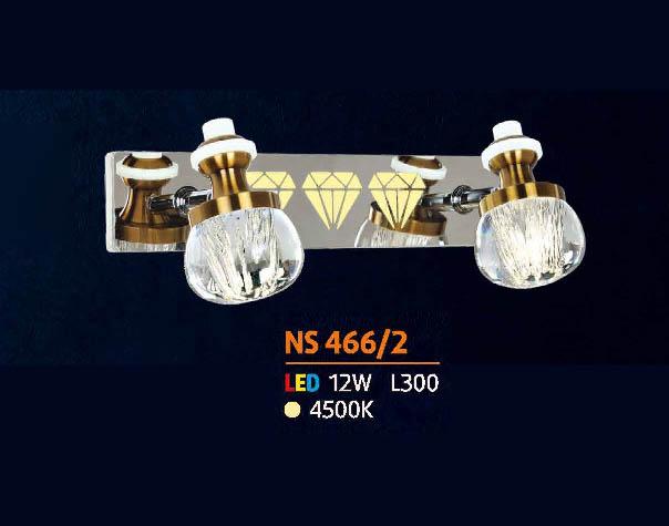 ns 466 2 2 Đèn gương led, 15W - 4500K, L460, #NS468/3