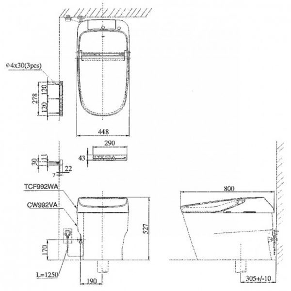 Bồn Cầu Neorest TOTO CW992VA/TCF992WA XH I