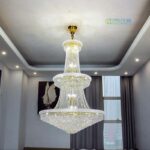 Đèn chùm pha lê thông tầng sảnh khách sạn D1900xH2800 CFL2333