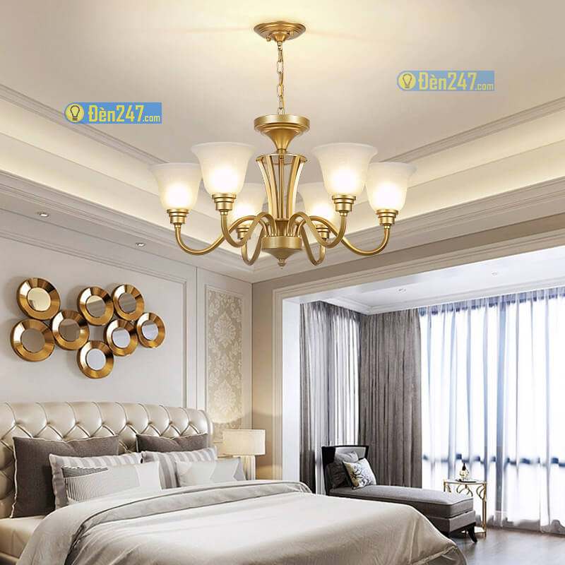 Đèn chùm phòng ngủ - Đèn chùm phòng ngủ, đèn trang trí phòng ngủ, đèn thả phòng ngủ, đèn decor phòng ngủ, đèn phòng ngủ đẹp hiện đại, mẫu đèn phòng ngủ