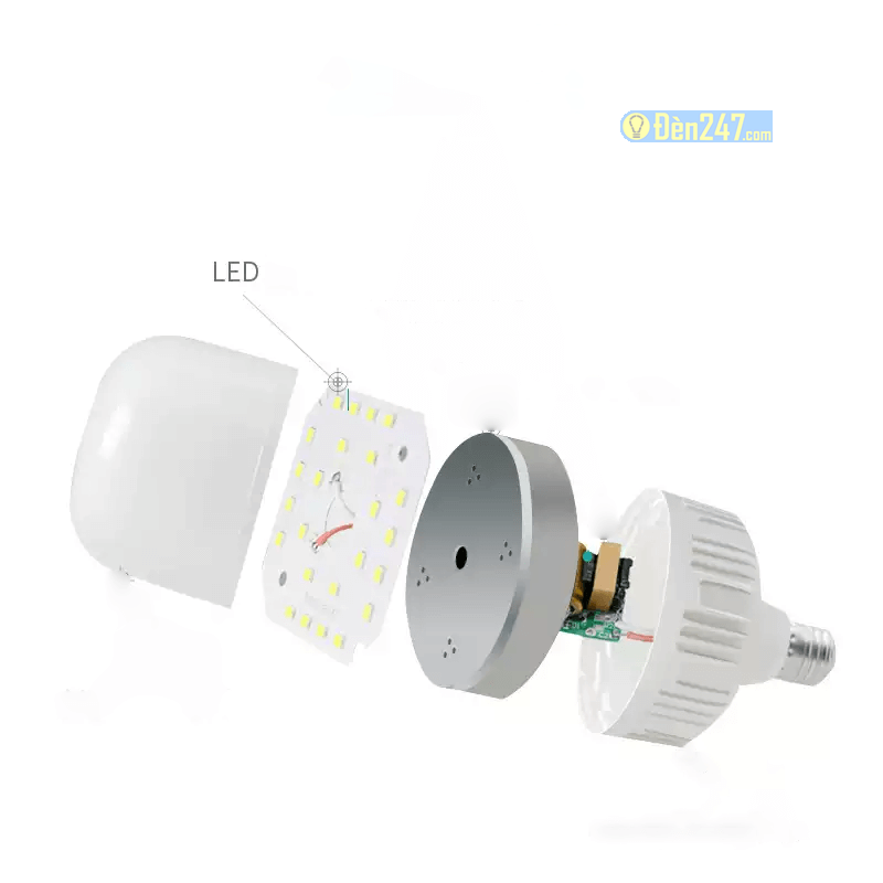 Bóng trụ led E27 30W - AS Trắng