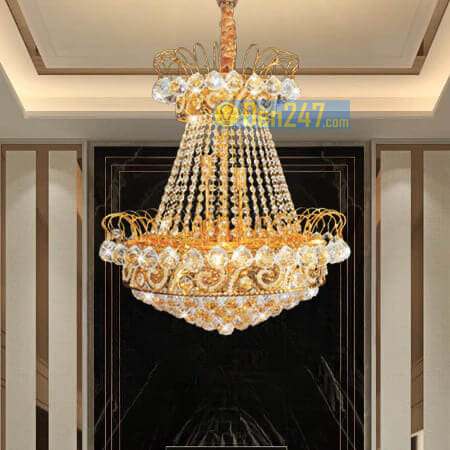 Đèn chùm pha lê cao cấp NC9870, Ø600*H600+400, E14*11 lamp, 148 crystals,