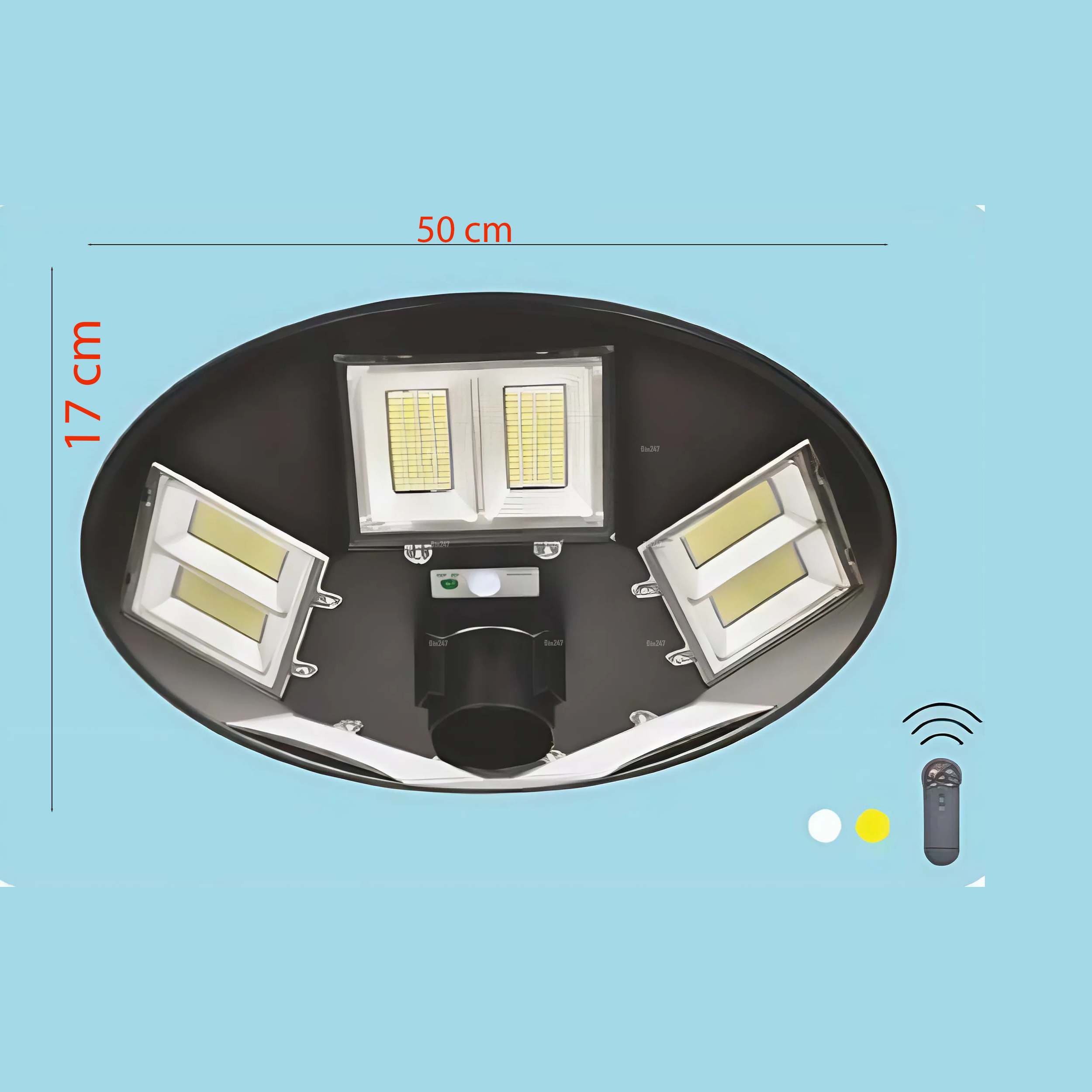 Đèn đường led năng lượng mặt trời UFO 500W NL-24