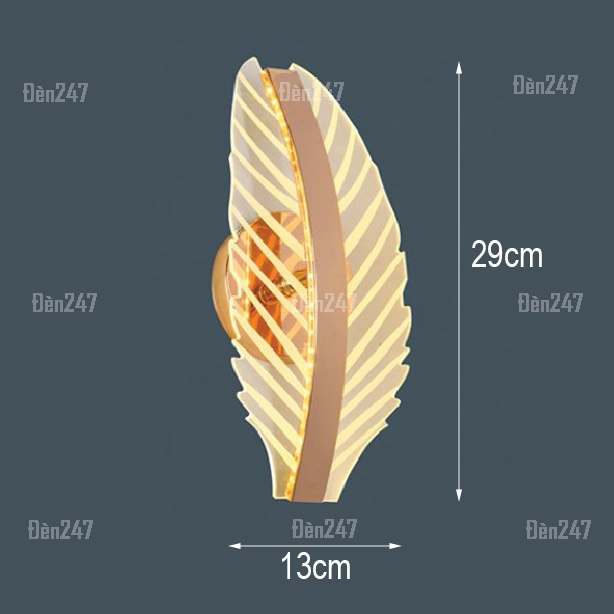 Đèn vách led mica hình lá cây VL-A81201
